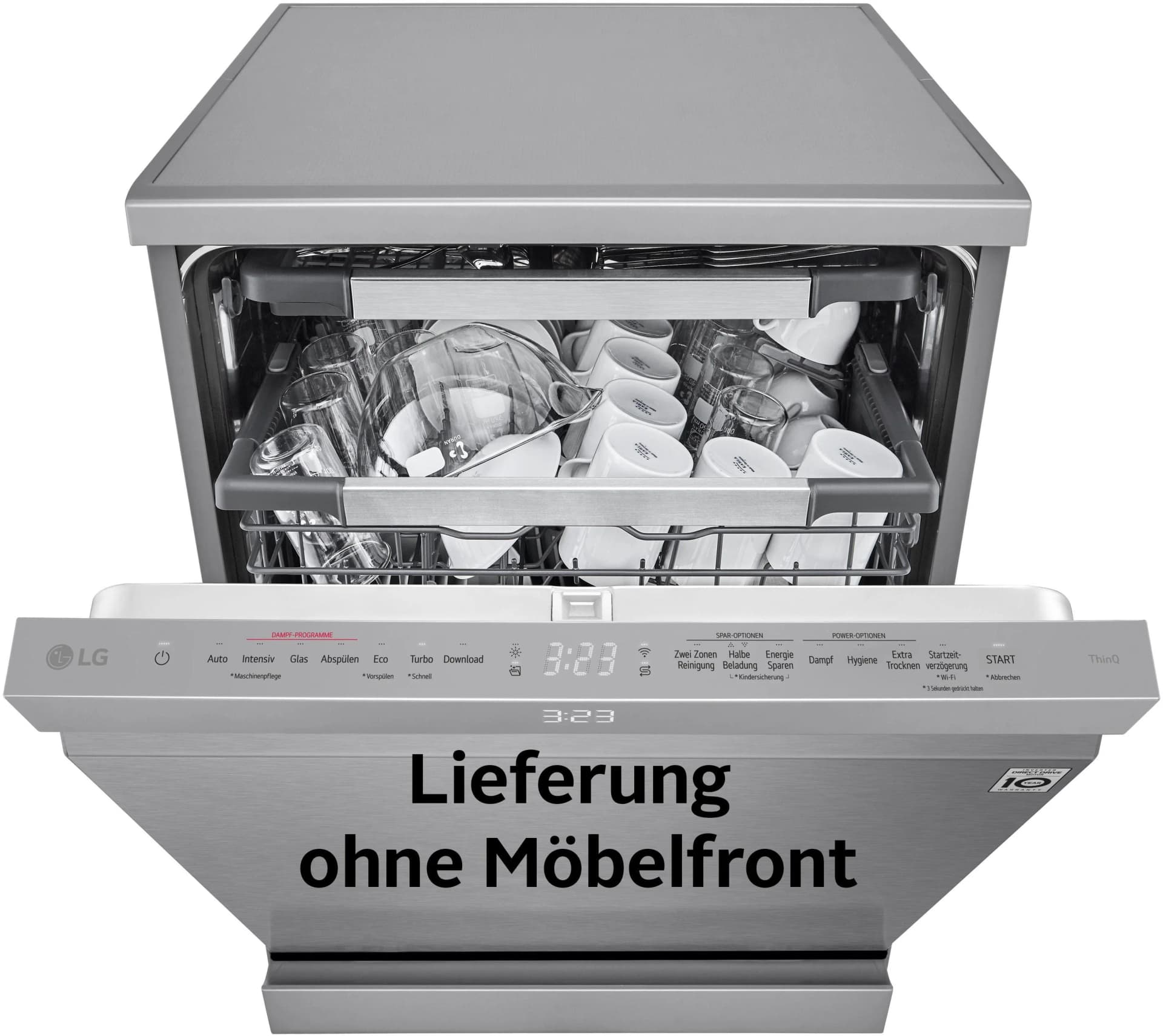 LG Geschirrspüler DB597TXS vollintegrierbar Grau Auto Open Dry