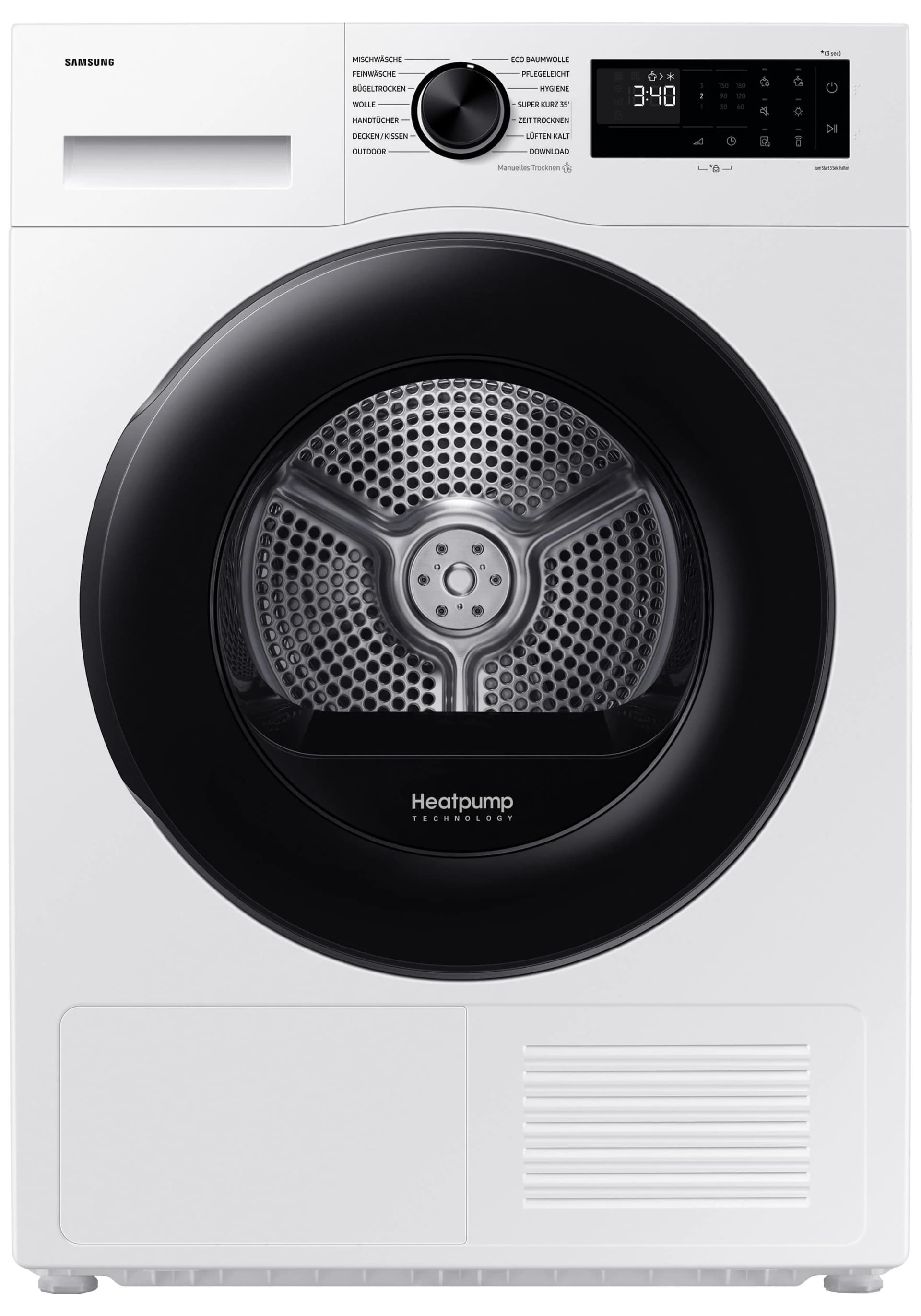 SAMSUNG Wärmepumpentrockner DV9EDG52A0AEEG Optimal Dry Intelligent Trocknen mit Sensoren
