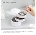 FOUORTUNATE-BEE Schmuckkassette 4-stöckige drehbare Schmuckbox für Ringe, Ohrringe & Halsketten Bild 5