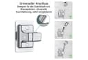 FOUORTUNATE-BEE Brausehalter 2er-Set selbstklebend ohne Bohren Bild 4