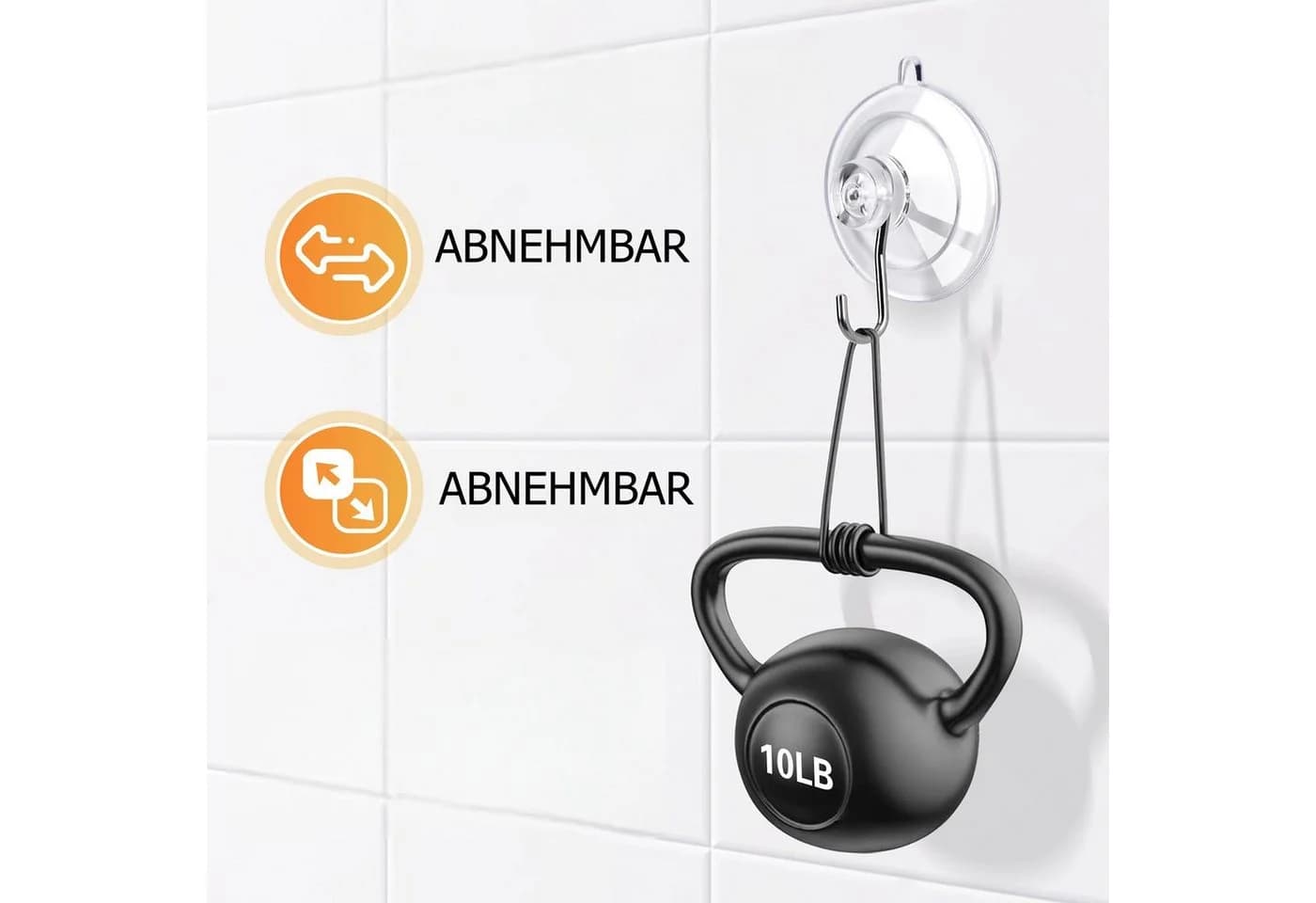 FOUORTUNATE-BEE Saugnapf Haken 12er Set Edelstahl Transparent