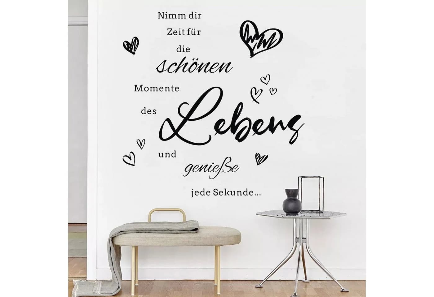 FOUORTUNATE-BEE Wandtattoo 2er Set Schrift Wandaufkleber - Bild 4
