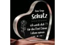 FOUORTUNATE-BEE Acryl-Herzbriefbeschwerer Romantisches Geschenk Bild 2