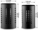 FOUORTUNATE-BEE Besteckhalter 2er Set Schwarz Edelstahl Bild 1