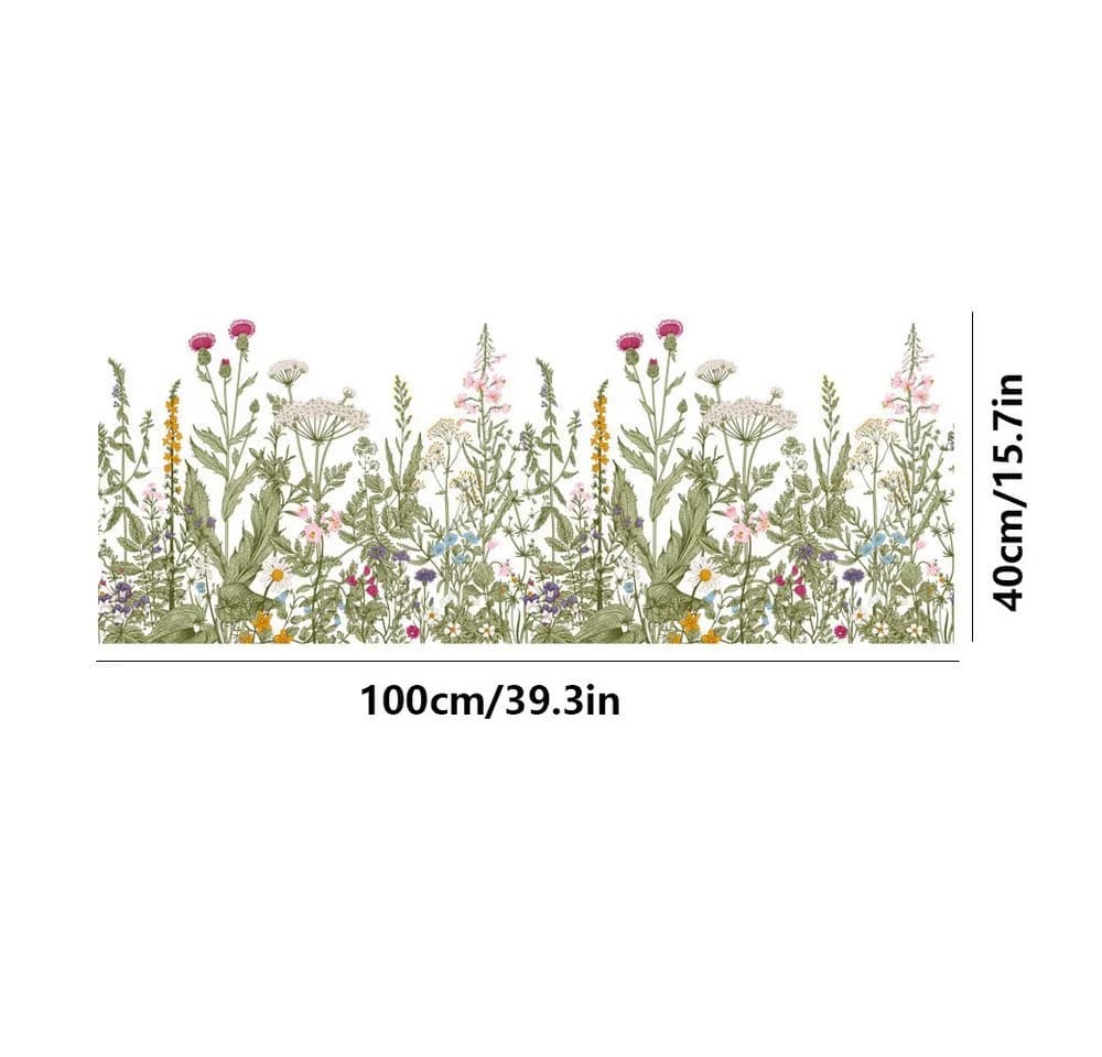 FOUORTUNATE-BEE Fenstersticker Pflanzen- & Blumen-Wandaufkleber – 40×100 cm