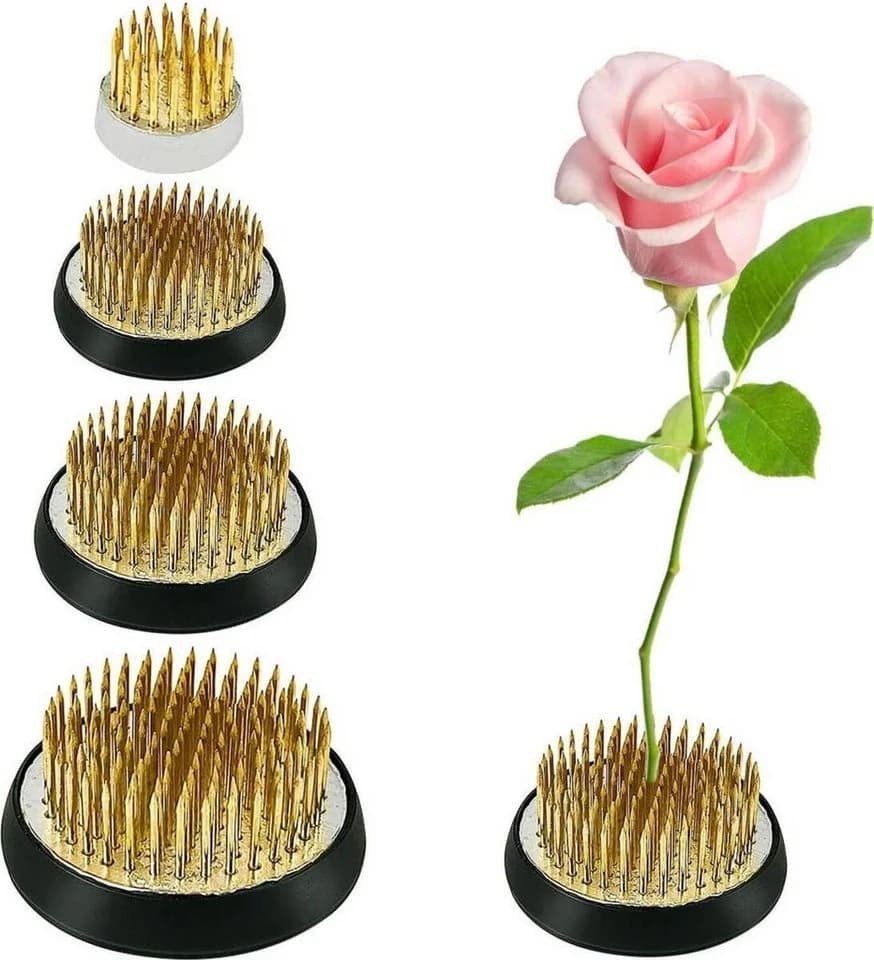 FOUORTUNATE-BEE Blumenständer 4er Set Ikebana Edelstahl Silber - Bild 2