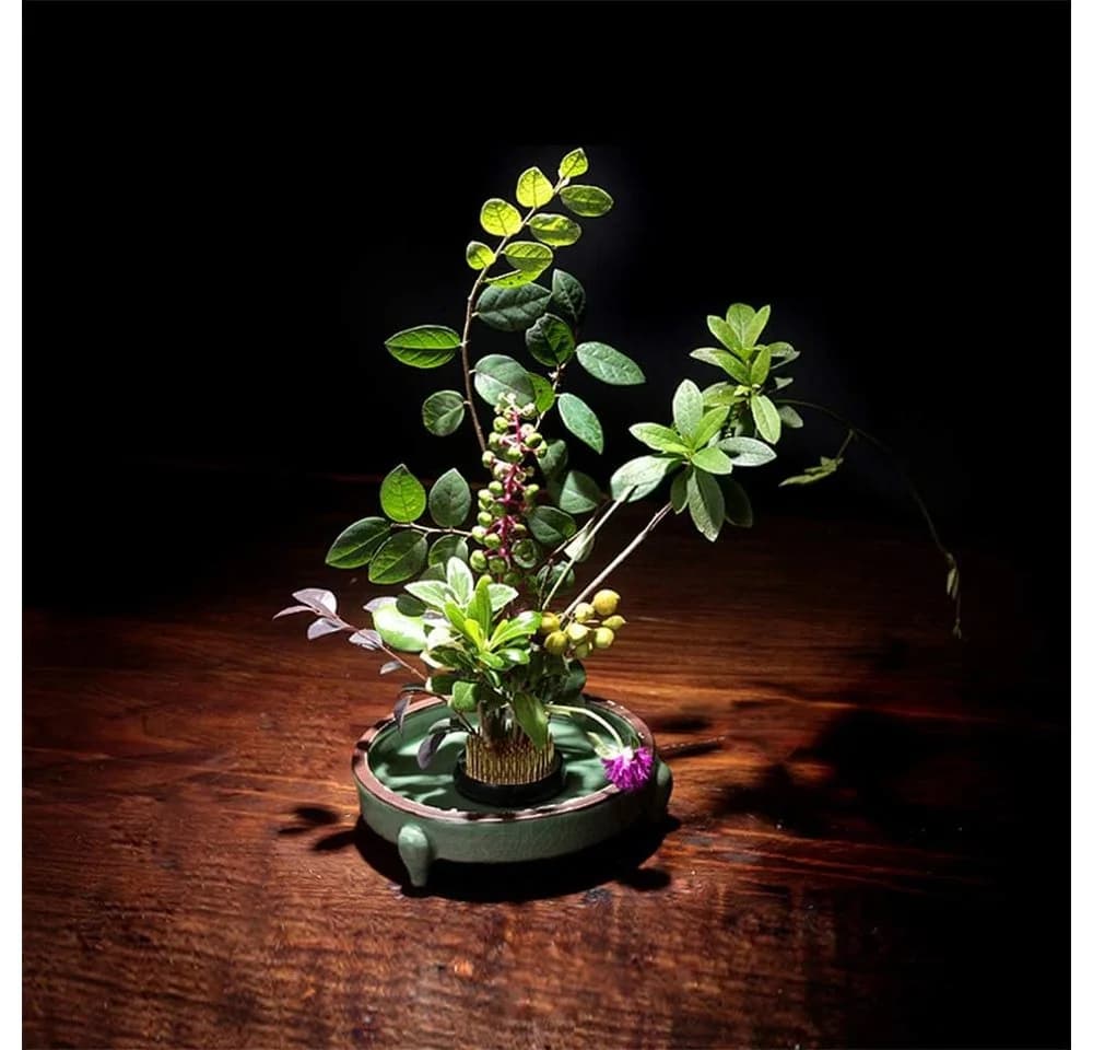 FOUORTUNATE-BEE Blumenständer Runder Ikebana Halter Edelstahl