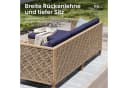 PHI VILLA Gartenlounge-Set 6-tlg. Beige Dunkelblau PE Rattan mit Kissen Bild 4