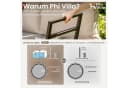 PHI VILLA Gartenlounge-Set Metall Beige mit Kissen und Tisch Bild 3
