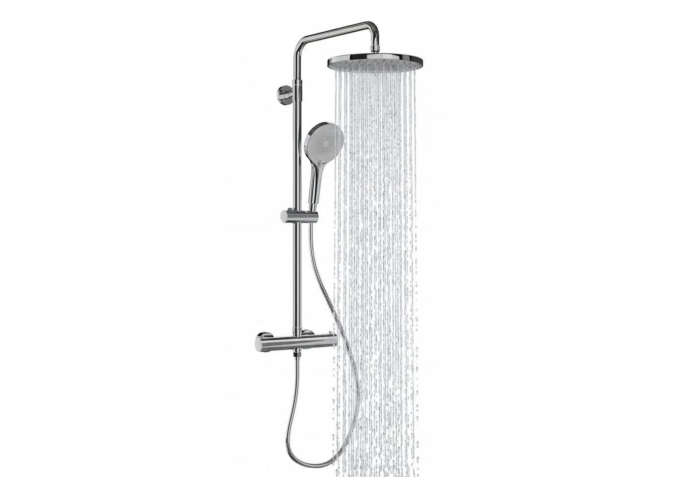 Alphabath Duschsystem mit Thermostat und Regenduschkopf Chrom - Bild 2