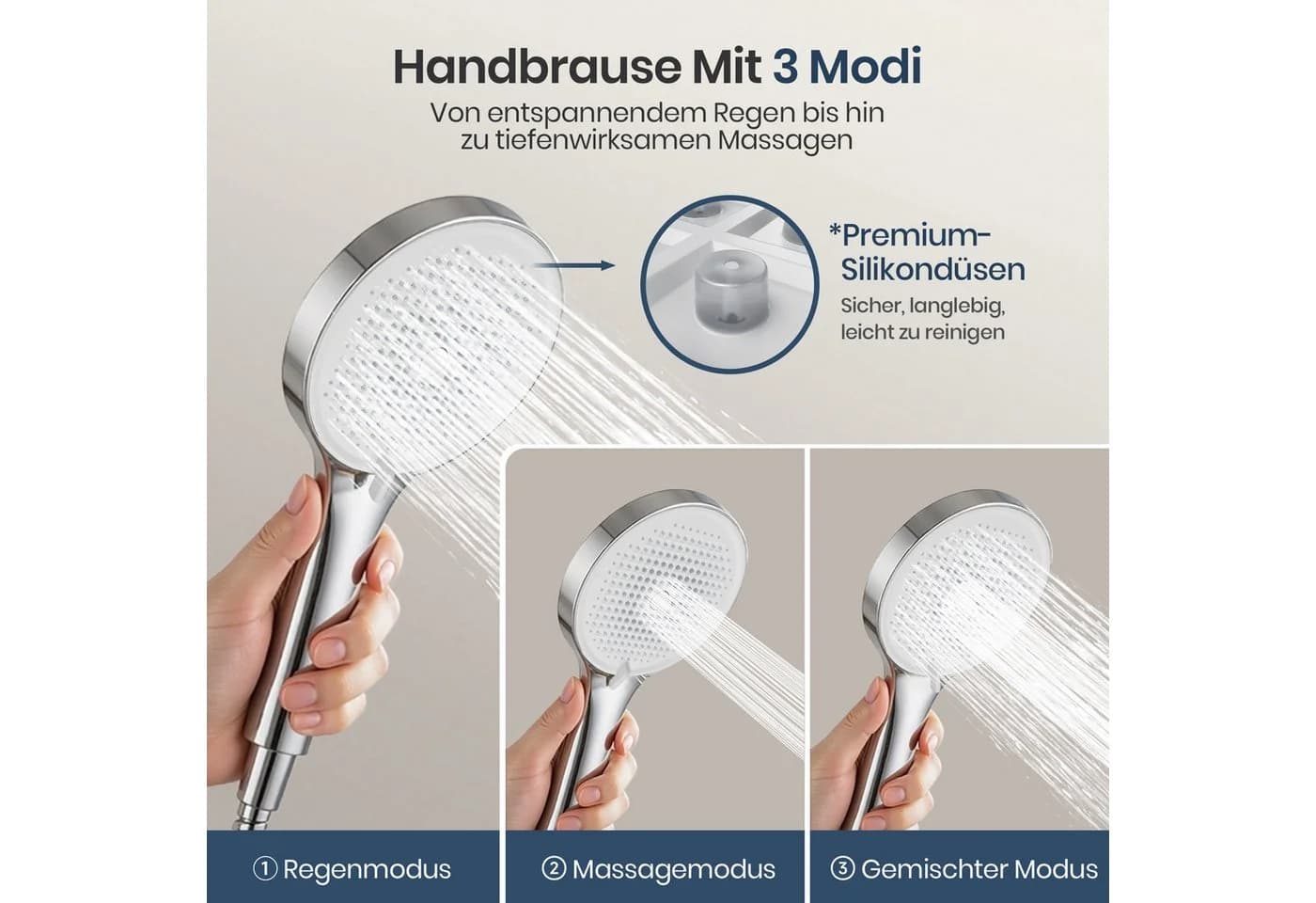 Alphabath Duschsystem mit Thermostat und Regenduschkopf Chrom - Bild 5