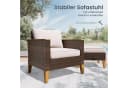 PHI VILLA Gartenlounge-Set Beige Poly Rattan Stahl Bild 3