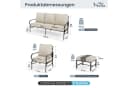PHI VILLA Gartenlounge-Set 7-tlg. Beige Metall Bild 1