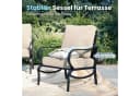 PHI VILLA Gartenlounge-Set 7-tlg. Beige Metall Bild 3