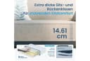PHI VILLA Gartenlounge-Set 7-tlg. Beige Metall Bild 5