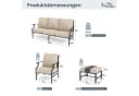 PHI VILLA Gartenlounge-Set 7-Sitzer Beige Metall Bild 1