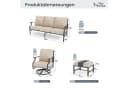 PHI VILLA Gartenlounge-Set 7-tlg. Beige Metallrahmen mit Kissen Bild 1