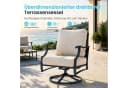 PHI VILLA Gartenlounge-Set 7-tlg. Beige Metallrahmen mit Kissen Bild 3