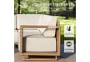 PHI VILLA Gartenlounge-Set Beige PE Rattan mit weißen Kissen Bild 5