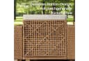 PHI VILLA Gartenlounge-Set Beige mit weißen Kissen PE Rattan Bild 3