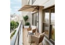 PHI VILLA Balkonschirm Beige Höhenverstellbar mit Klemme Bild 1