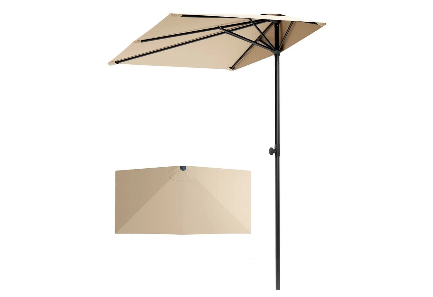 PHI VILLA Balkonschirm Beige Höhenverstellbar mit Klemme - Bild 2