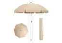 PHI VILLA Sonnenschirm Beige Höhenverstellbar Kippbar mit Klemme Bild 2