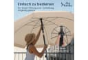 PHI VILLA Sonnenschirm Beige Höhenverstellbar Kippbar mit Klemme Bild 3
