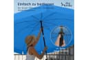 PHI VILLA Balkonschirm Blau Höhenverstellbar Kippbar mit Klemme Bild 1