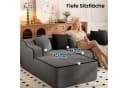 PHI VILLA Ecksofa Boneless Couch Grau Cord Modulares Sofa Bild 1