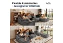 PHI VILLA Ecksofa Boneless Couch Grau Cord Modulares Sofa Bild 5
