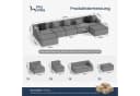 PHI VILLA Ecksofa Boneless Cord Grau 3-7 Sitzer Modulares Sofa Bild 1