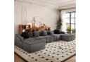 PHI VILLA Ecksofa Boneless Cord Grau 3-7 Sitzer Modulares Sofa Bild 2