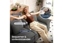 PHI VILLA Ecksofa L-Form Grau Cord mit Ottomanen Bild 4