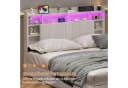 ADWOLT Polsterbett mit Stauraum, LED & USB Beige Bild 5
