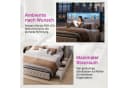 zebery Stauraumbett Polsterbett 180x200 cm Beige mit Schubladen LED USB Bild 4