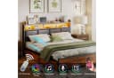 zebery Stauraumbett Polsterbett 140x200 cm mit LED & 4 Schubladen Bild 1