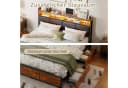 zebery Stauraumbett Polsterbett 140x200 cm mit LED & 4 Schubladen Bild 3