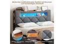 zebery Stauraumbett Polsterbett Grau mit LED und USB Bild 3
