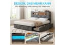 zebery Stauraumbett Polsterbett Grau mit LED und USB Bild 5