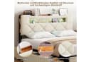 zebery Stauraumbett Polsterbett Beige mit LED und USB Bild 3