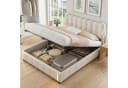 Yelenaro Polsterbett 160x200 cm Beige mit Bettkasten und LED-Sensorleuchte Bild 2