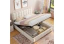 Yelenaro Polsterbett 160x200 cm Beige mit Bettkasten und LED-Sensorleuchte Bild 5