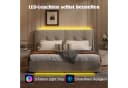 zebery Stauraumbett Polsterbett 160x200 cm Beige Samt mit LED-Beleuchtung Bild 1