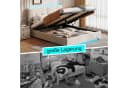 zebery Stauraumbett Polsterbett 160x200 cm Beige Samt mit LED-Beleuchtung Bild 4