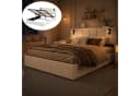 Yelenaro Stauraumbett Polsterbett Beige mit LED-Leseleuchte Bild 2