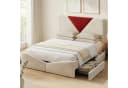 zebery Stauraumbett Polsterbett Beige Samtstoff Bild 2