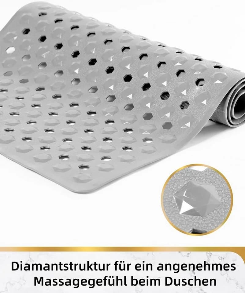 FOUORTUNATE-BEE Rutschfeste Badewannenmatte PVC Schnelltrocknend - Bild 5