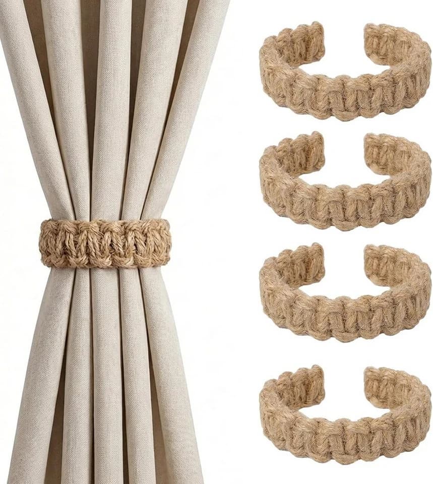 FOUORTUNATE-BEE Raffhalter Boho 4er Set Beige/Schwarz - Bild 2
