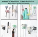 FOUORTUNATE-BEE Zahnbürstenhalter Silikon 4-teiliges Set Selbstklebend Weiß Bild 5